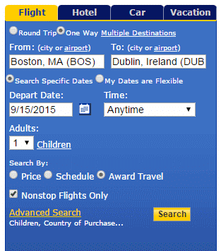 For best search results on Aer Lingus