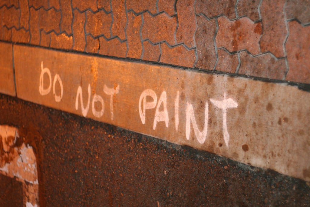 "Do Not Paint" sign